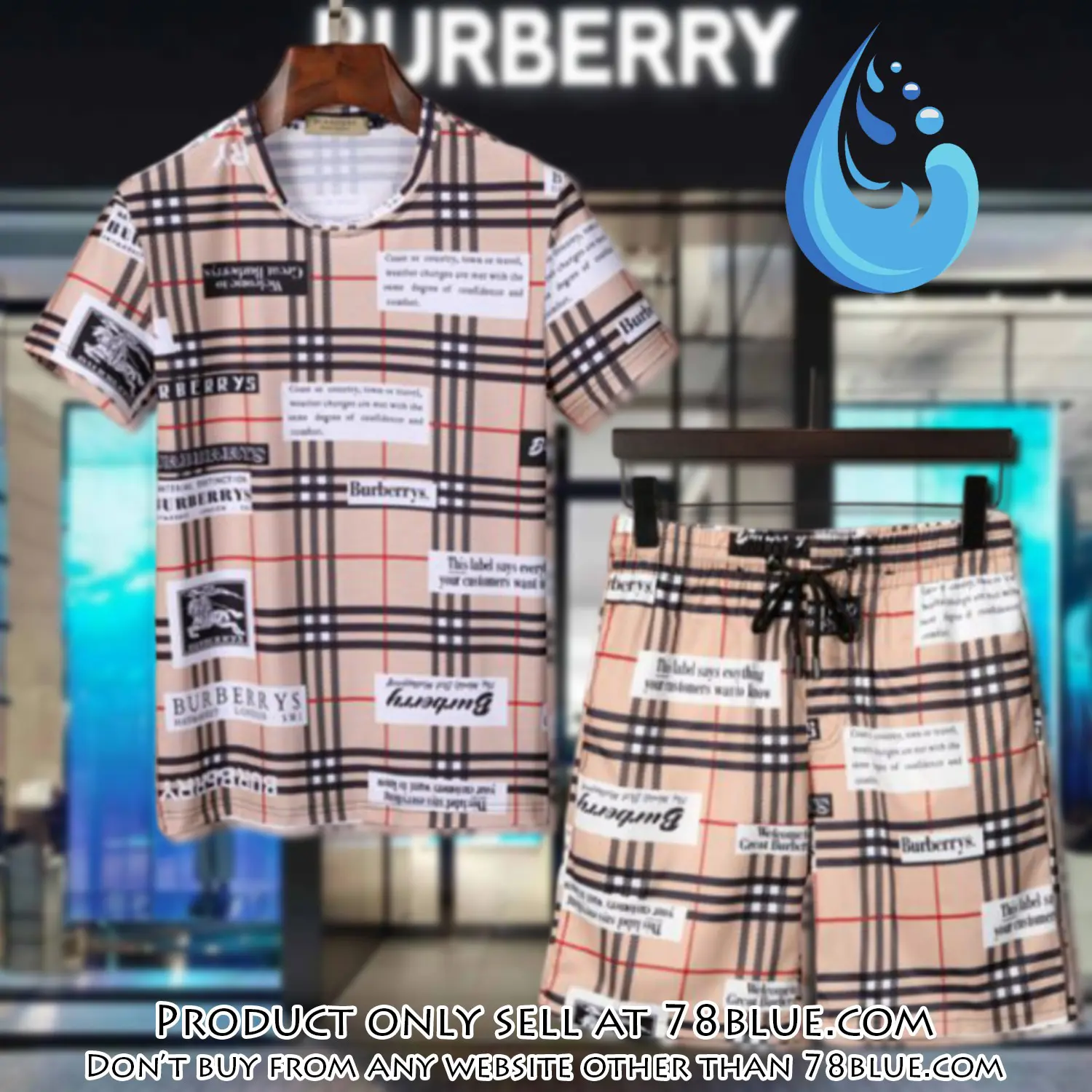 Burberry combo unisex tshirt & short limited luxury outfit cts1034 78b0941028